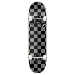 Yocaher Skateboards - Graphic Complete Skateboard 7.75" - Checker Silver