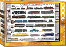 Load image into Gallery viewer, EuroGraphics History of Trains 1000 pc Puzzle