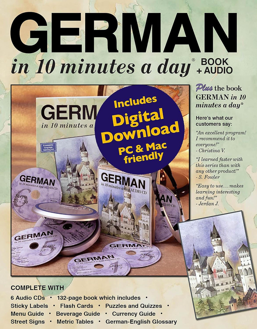 Bilingual Book GERMAN in 10 minutes a day® BOOK + AUDIO