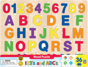 ABC and 123 Wooden Tray Puzzle 36pc