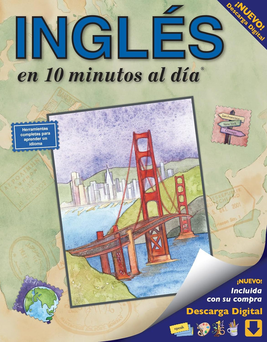 Bilingual Books Ingles in 10 Min A Day Workbook