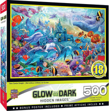Load image into Gallery viewer, MasterPieces 500 Piece Glow in The Dark Jigsaw Puzzle- Sea Castle Delight