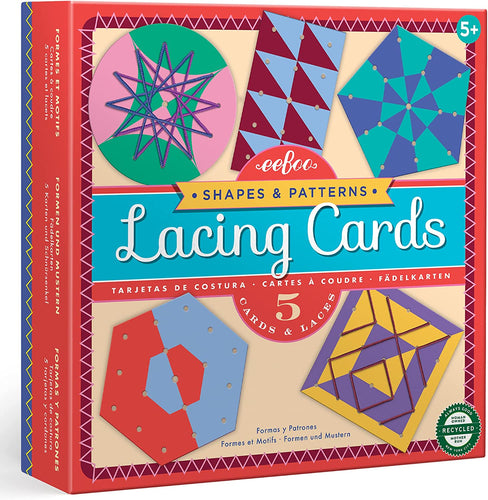 Eeboo Lacing Cards Shapes and Patterns