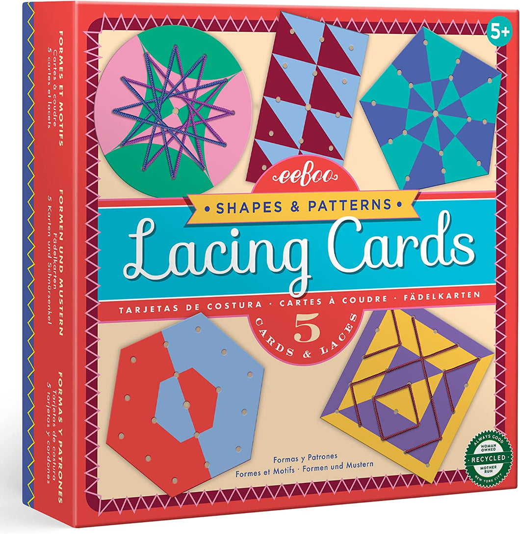 Eeboo Lacing Cards Shapes and Patterns