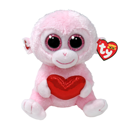 TY Beanie Boo Gigi the Monkey with a Heart