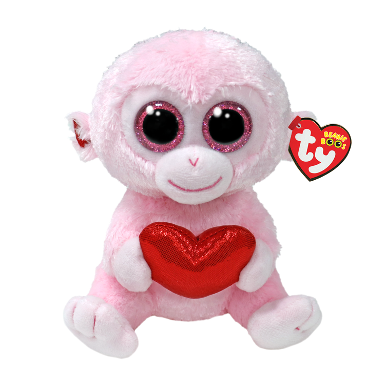 TY Beanie Boo Gigi the Monkey with a Heart