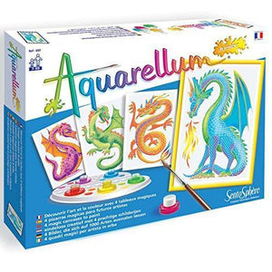 Aquarellum Junior-4 canvases-Dragons