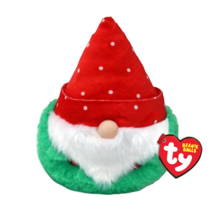 Ty Beanie Balls Topsy the Gnome with Red Hat