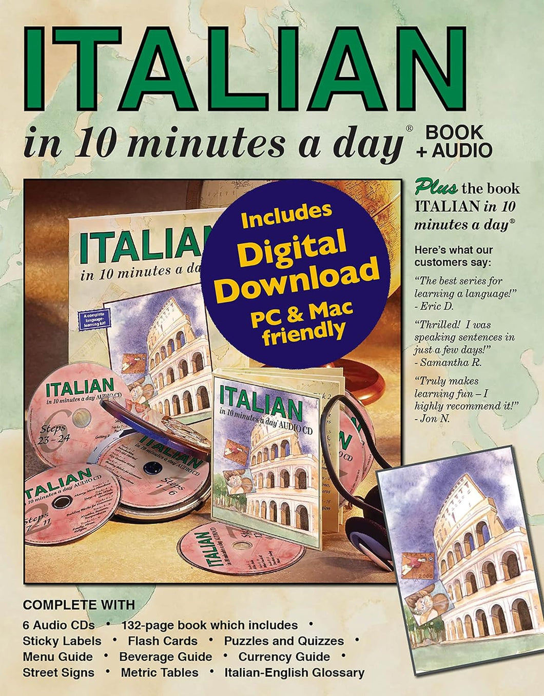 Bilingual Book ITALIAN in 10 minutes a day® BOOK + AUDIO