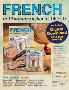 Bilingual Book FRENCH in 10 minutes a day® BOOK + AUDIO