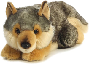 Aurora 11" Miyori Wolf Laying Down Plush