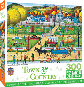 MasterPieces 300 Piece EZ Grip Jigsaw Puzzle - Harvest Festival