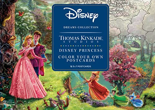 Disney Thomas Kincade Disney Princess Color Your Own Postcards