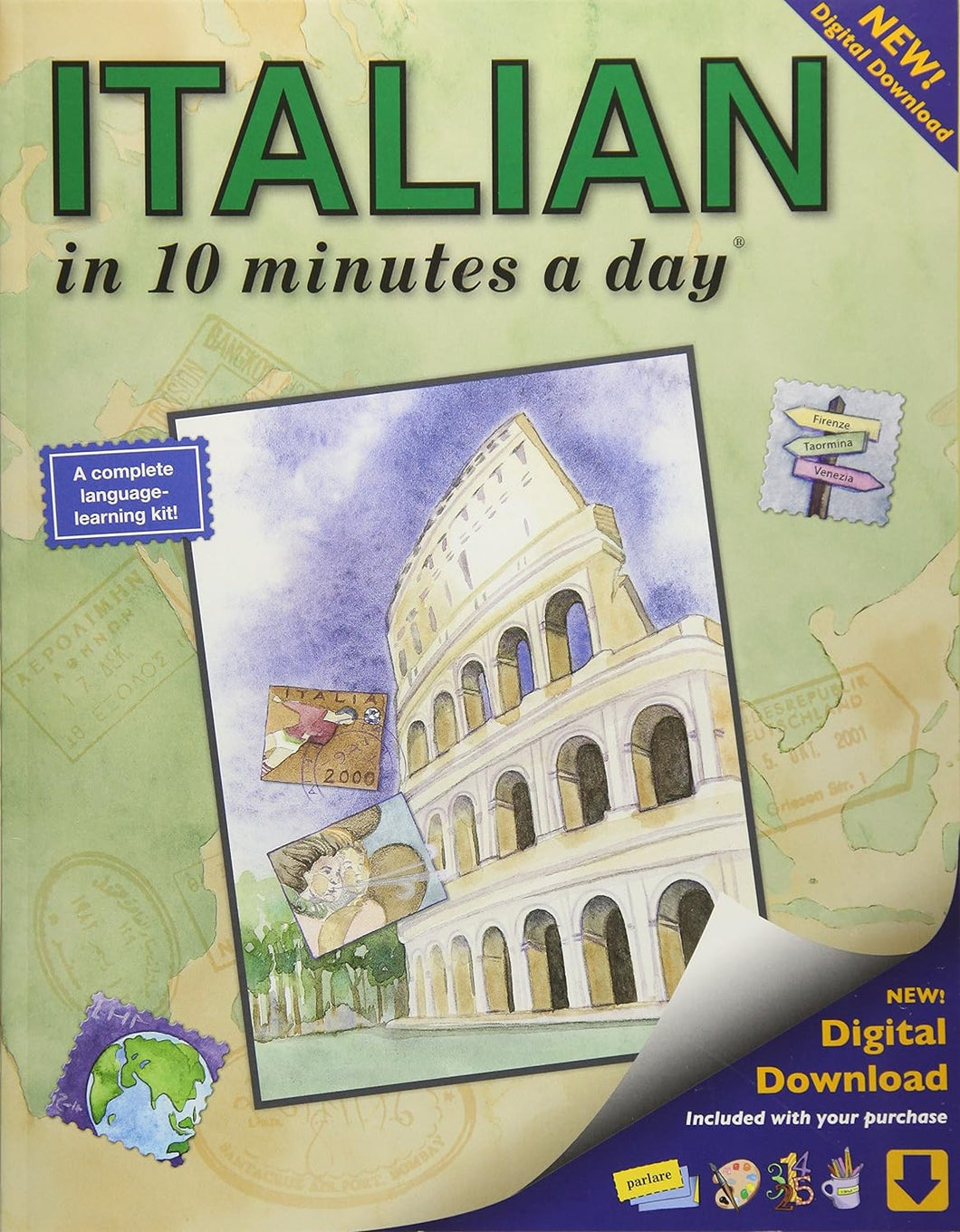 Bilingual Books Italian in 10 Min A Day Workbook