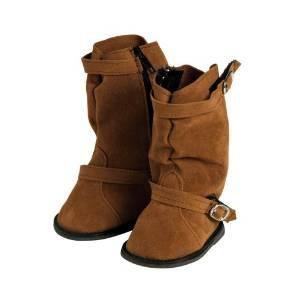 Brown Slouchy Boots with Buckle Fits 18"  Baby doll