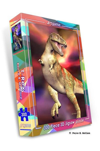 300 Piece Flip Jigsaw Puzzle- T-Rex