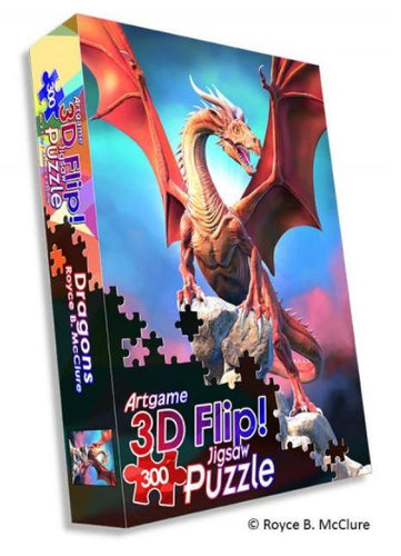 300 Piece Flip Jigsaw Puzzle- Dragon