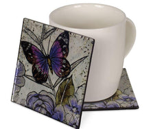 Load image into Gallery viewer, Angelstar Cozenza Collection Butterfly Scripture Coasters Set