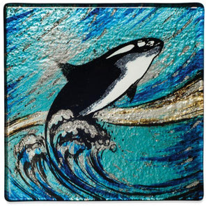 Angelstar Cozenza Collection Orca Whale Coaster Set-4"