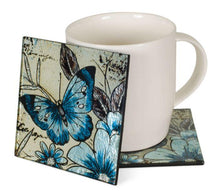 Load image into Gallery viewer, Angelstar Cozenza Collection Vintage Butterfly Coaster Set-4&quot;