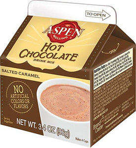 Aspen Salted Caramel Hot Chocolate Mix, 3.5oz Carton
