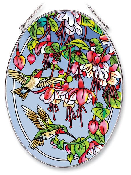 Cascading Fuchsia Large Oval Sun Catcher