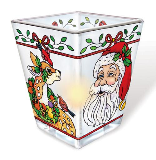 Christmas Petite Votive Santa and Reindeer