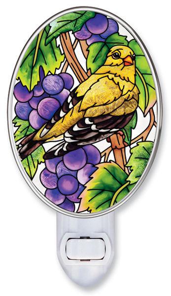 Grapevine Goldfinch Nightlight with Rotating Plug