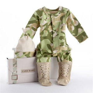 "Big Dreamzz" Camo Baby Camouflage Bodysuit with Cap