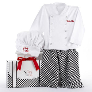 "Big Dreamzzz" Baby Chef three piece Layette Set in Culinary themed gift box