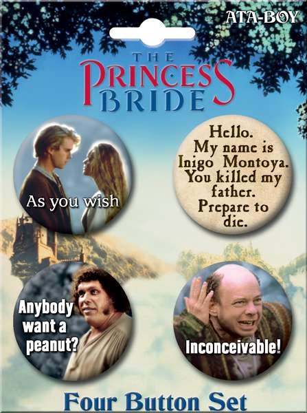 Princess Bride 4 Button Set 1