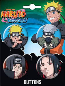 Naruto 4 Button Set 1