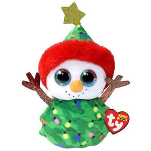 TY Beanie Boos Garland the Snowman with Green Hat