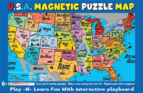 USA Magnetic Puzzle Map