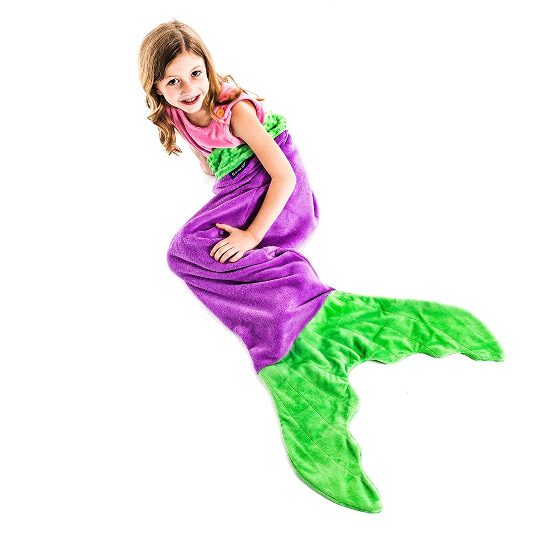 Kid Size Mermaid Blankie Tail Purple
