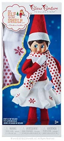 Elf on the Shelf Claus Couture Snowflake Skirt & Scarf