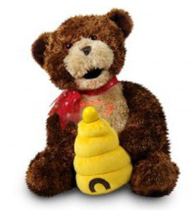 Cuddle Barn "Hunny" Animated Musical Singing Bear Doll With LED Message Fan: Dances And Sings "Sugar, Sugar"