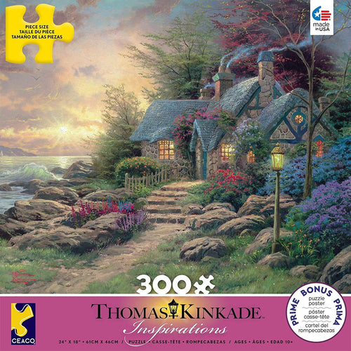 300 Piece Oversized Thomas Kinkade Inspirations Puzzle- Seaside Hideaway