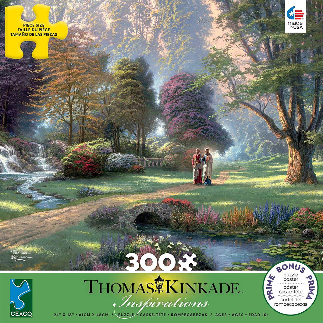 300 Piece Oversized Thomas Kinkade Inspirations Puzzle- Walk of Faith