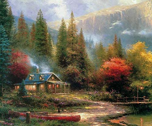 300 Piece Oversized Thomas Kinkade Inspirations Puzzle- End of a Perfect Day III