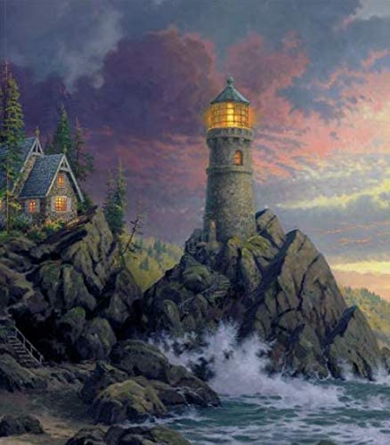 300 Piece Oversized Thomas Kinkade Inspirations Puzzle- Rock of Salvation