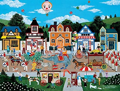 300 Piece Oversize Jane Wooster Scott Puzzle- Circus Pandemonium