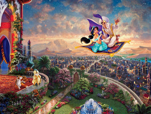 300 Piece Oversized Thomas Kinkade Disney Princess Puzzle-Alladin