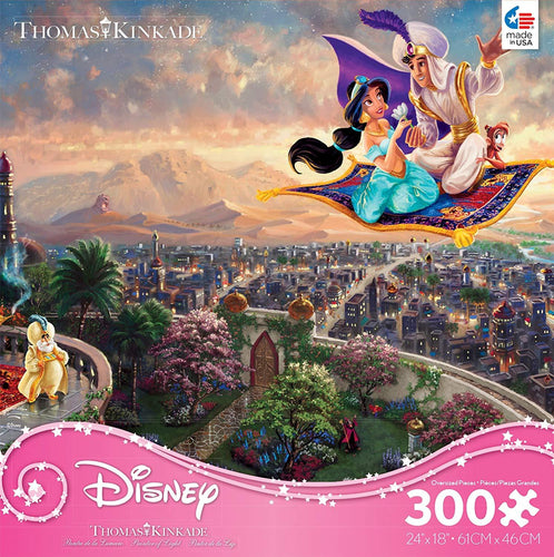300 Piece Oversized Thomas Kinkade Disney Princess Puzzle-Alladin