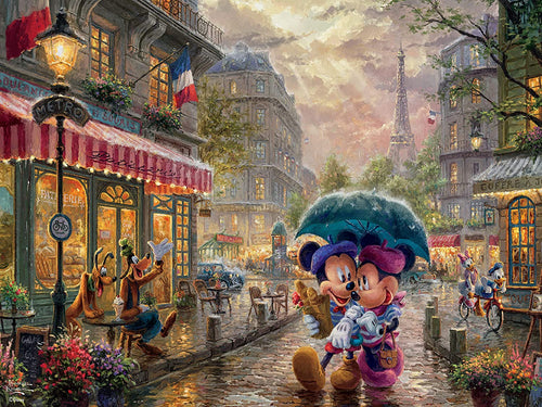 300 Piece Oversized Thomas Kinkade Disney Puzzle- Mickey in Paris