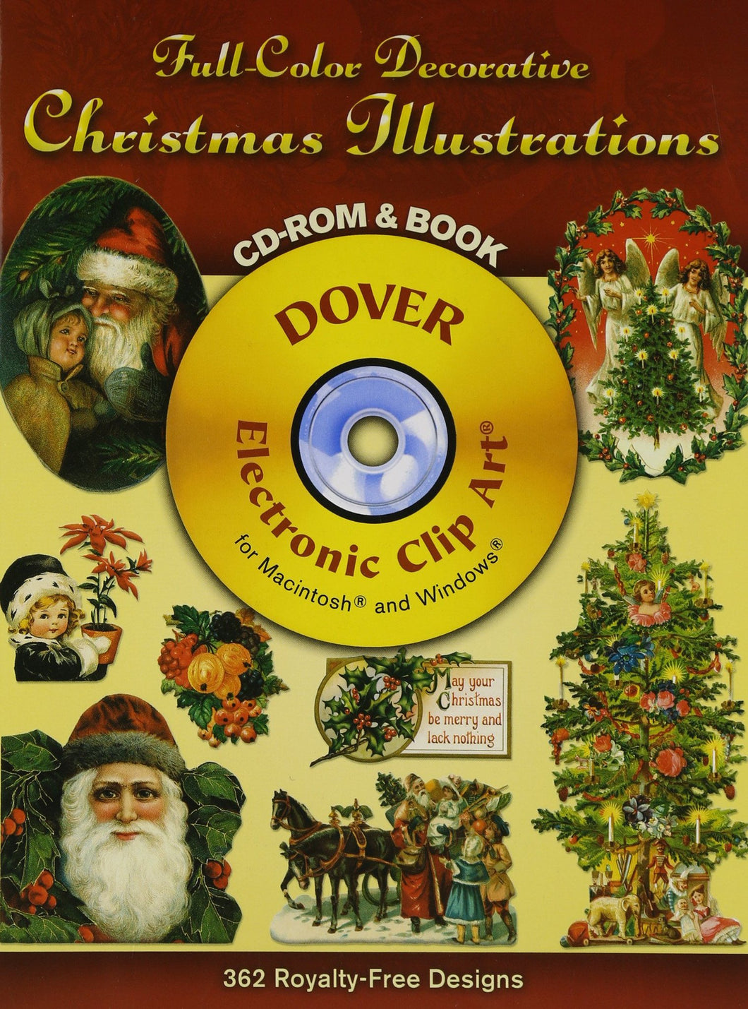Full-Color Decorative Christmas Illustrations CD-ROM and Book (Dover Electronic Clip Art)