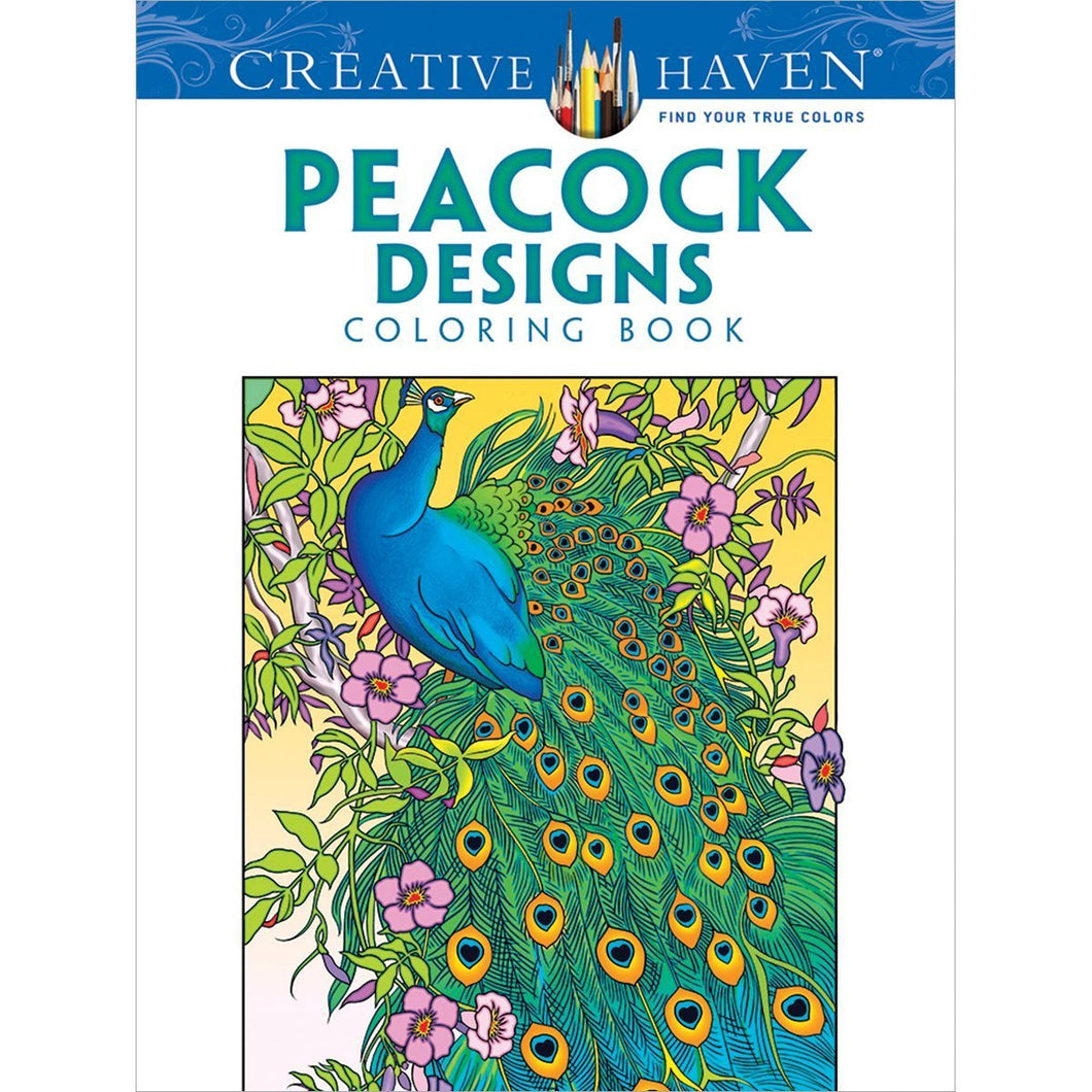 Creative Haven Peacock Designs Coloring Book