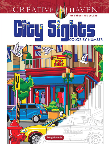 Creative Haven City Sights Color By Number Coloring Book