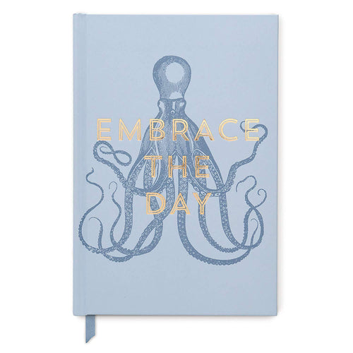Vintage Sass Octopus Embrace the Day Soft Touch Hardcover Bound Book