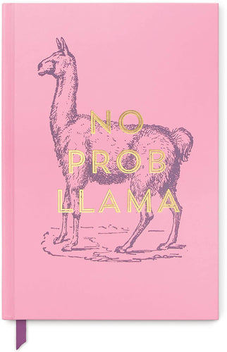 Vintage Sass Llama No Proba Llama  Soft Touch Hardcover Bound Book